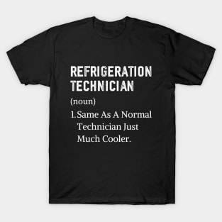 Refrigeration Technician Vintage Definition Refrigeration T-Shirt